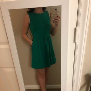 Green J Crew dress